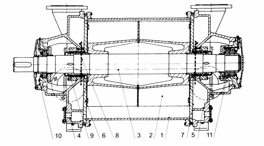 2BE1水环式开云网_开云网(中国)内部结构图